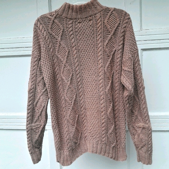 Chunky Cable Knit Vintage Sweater Hand Knitted S - Picture 8 of 11
